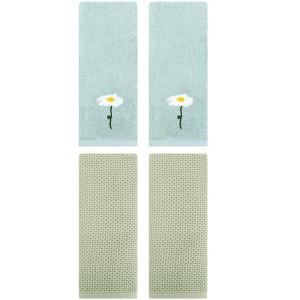 REGALWOVEN 4 Pcs Soft Absorbent Cotton Bathroom Hand Towels 13" x 30" - 1 of 4