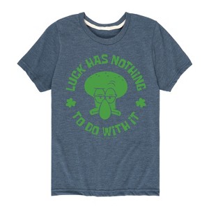 Boys' - SpongeBob Squarepants - Squidward Luck Short Sleeve Graphic T-Shirt - 1 of 4