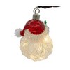 Kurt Adler Pre-lit Hanging Glass Ornament, Warm White LED's, USB-Powered Santa Head - 3 of 4