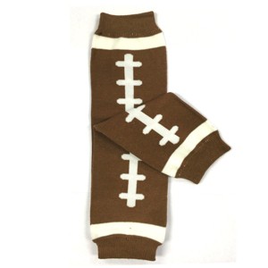 Wrapables Colorful Baby Leg Warmers, Football - 1 of 2