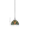 Toltec Lighting Any 1 - Light Pendant in  Brushed Nickel with 7" Kaleidoscope Art Glass Shade - 2 of 2
