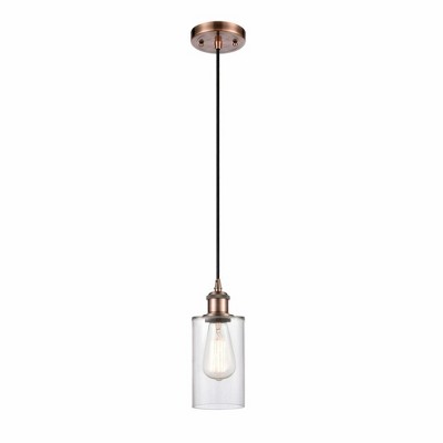 Clymer - 1 Light Cord Hung Mini Pendant In Art Deco Style-10 Inches Tall and 3.88 Inches Wide