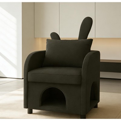 Airsurfer Modern Oversized Accent Chair, Upholstered Lounge Chair Fabric with Curved Design for Living Room or Bedroom