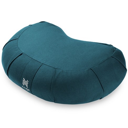 Node Fitness Zafu Meditation Cushion, 17 Crescent Yoga Bolster Pillow -  Teal : Target