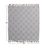 Storied Home Woven Fabric Jacquard Throw with Snowflake Pattern and Fringe, Beige and Natural - 2 of 2