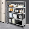 VEVOR Stainless Steel Shelving 60x18.5 Inch 5 Tier Adjustable Shelf Storage Unit Stainless Steel Heavy Duty Shelving, Silver - 2 of 4