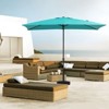 Hyleory 10FT Market Umbrella for All Seasons, 6 Iron Core Ribs, Size: 120" x 96" - 3 of 4
