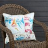 Saro Lifestyle Coastal Outdoor Lighthouse Poly Filled Pillow, 20"x20", Multicolored - 4 of 4