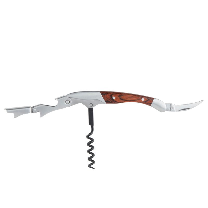Spruce Double Hinge Corkscrew by True, Brown Finish, 4 of 9