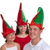 Skeleteen Adults Jolly Christmas Elf Hat - Red and Green - image 2 of 4