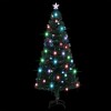 vidaXL 5 ft Artificial Christmas Tree - Green with Fiber Optic/LED Lighting, Suitable for Indoor and Outdoor - 3 of 4