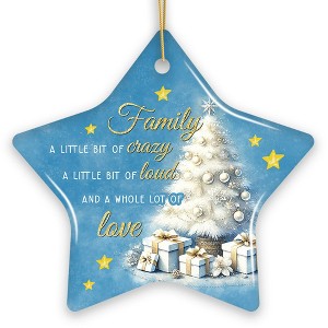 Whimsical Family Quote Ornament, Enchanting White Christmas Appreciation Gift and Tree Decor| OrnamentallyYou - 1 of 4