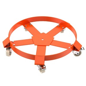 Drum Dolly, 55 Gallon Drum Cart - Heavy Duty 1000LBS Capacity, Non-Tipping with 4/5 Swivel Casters (2 with Brakes) - 1 of 4