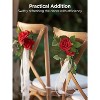 Attop Artificial Flowers, 50 Pcs Dark Red Foam Fake Roses Bulk with Stems for Decoration Celebration DIY - 2 of 4