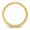 Black Bow Jewelry 8mm 14K Yellow or White Gold Half Round Ridged Edge Standard Fit Band - 2 of 4