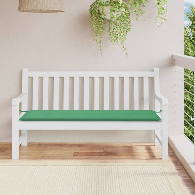 vidaXL Garden Bench Cushion Green 59.1 in.x19.7 in.x1.2 in. Oxford Fabric