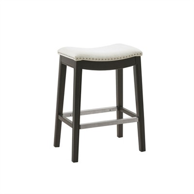 OUTSUPPLY Contemporary Saddle Counter Stool, Backless Design Stool for Kitchen Islands & Bars, Easy Assembly