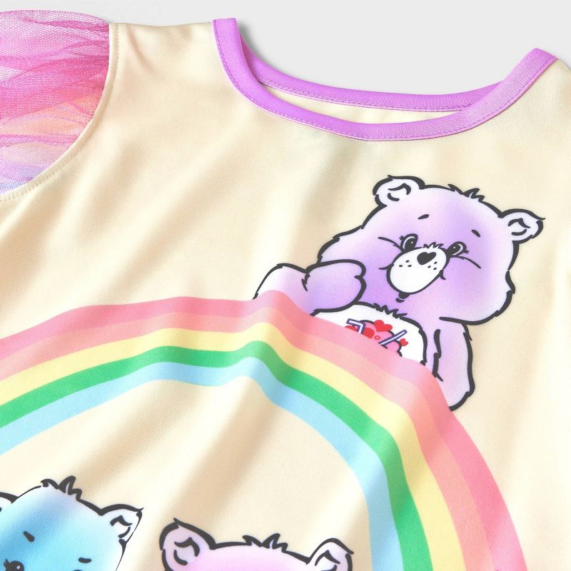 Toddler Girls' Care Bears NightGown Pajama - Yellow, 3 of 7