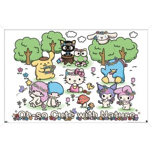 Trends International Hello Kitty and Friends: 24 Nature - Group Framed Wall Poster Prints - 1 of 4