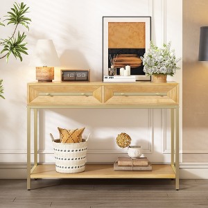 Hrinhom 45.5"W Console Table,Entryway Table with Drawers - 1 of 4