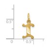 Black Bow Jewelry 14k Yellow Gold, Isabelle Collection, Mini Letter I Initial Charm - 4 of 4
