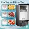 EUHOMY Ice Maker, 80 Lbs/Day, Undercounter Commercial Freestanding/Built-In Ice Machine with Smart Control, 24 Lbs Capacity, Black - 3 of 4