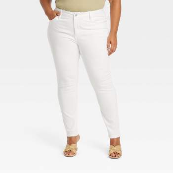Women's High-rise 90's Slim Straight Jeans - Universal Thread™ White 28 :  Target