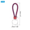 Unique Bargains Braided PU Leather Wallet Keychain with Stainless Steel Key Ring - 2 of 3