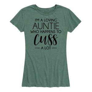 Women's - Instant Message - I'm A Loving Auntie Short Sleeve Graphic T-Shirt - 1 of 4