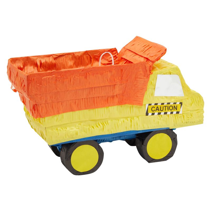 Blue Panda Dump Truck Pinata - Kids Construction Birthday Party Supplies, Construction Party Decorations (Small, 15.5x9x6 In), 5 of 6