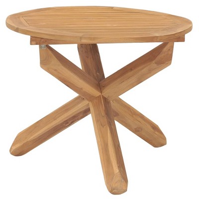 vidaXL Patio Dining Table 35.4 inches x29.5 inches  Solid Teak Wood