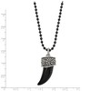 Black Bow Jewelry Mens Stainless Steel Antiqued & Black Plated 3D Claw Necklace, 20 Inch - 3 of 4
