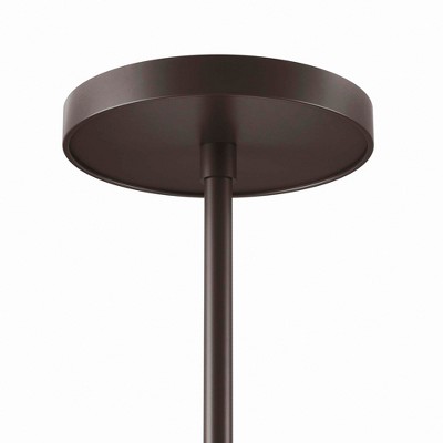 Bronze 26" LED Indoor/Outdoor Pendant Light with Fabric Shades