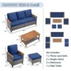 Outdoor Wicker Patio Seating Set All Weather PE Rattan Conversation Set with Cushion - 4 of 4