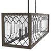 Hunter Fans 40" Chevron Ceiling Light Rustic Iron Finish - 6 Bulb Linear Chandelier for Indoor Spaces - 2 of 4