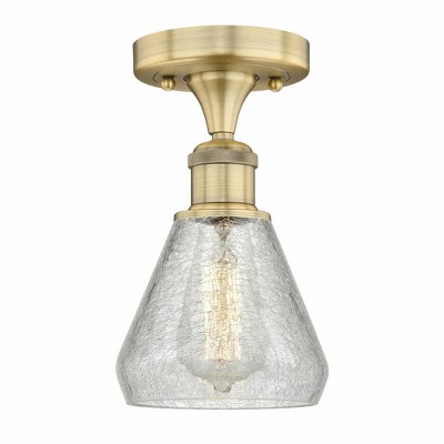 Conesus - 1 Light Semi-Flush Mount In Industrial Style-10.75 Inches Tall and 6 Inches Wide