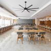 Airsurfer Oversized 84'' Color-Changing Integrated LED Matte Black with Black Blades Ceiling Fan With Light - Remote Included ( 8 -Blade ) - 3 of 4