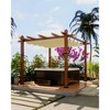 COZONY Outdoor Pergola with Retractable Canopy, Aluminum Patio Cover with Sun Shade, Modern Garden Trellis for Backyard Deck - 3 of 4