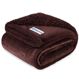 PetAmi Waterproof Dog Blanket for Bed Couch Sofa Cover, Reversible Faux Shearling Fleece Pet Throw - 1 of 4