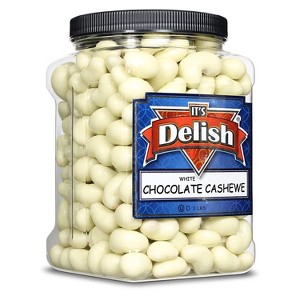 White Chocolate Covered Cashews by It's Delish, 3 LBS Jumbo Container - 1 of 4