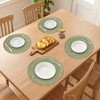 REGALWOVEN Rustic Placemats Set of 6 Woven Placemats for Dining Table Decor Round Kitchen Table Mat Wipe Clean - 3 of 4