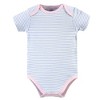 Touched by Nature Baby Girl Organic Cotton Bodysuits 5pk, Pink Rose - image 3 of 4