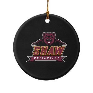 Shaw University Primary Logo Porcelain Holiday Christmas Tree Ornament  2.8" (7.1 cm) - 1 of 4