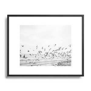 raisazwart Seagulls Coastal 8"x10" Black Metal Framed Art Print - Deny Designs - 1 of 4