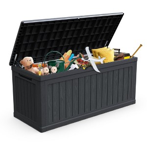 Okak 230/260 Gallon Waterproof Outdoor Storage Box, Deck Box with Lockable Lid, Patio Storage Box for Outdoor Cushions, Garden Tools - 1 of 4