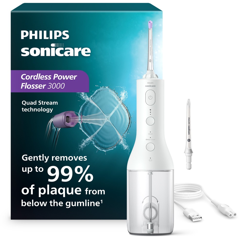 Philips Sonicare Power Flosser 3000 Cordless - HX3826/21 - White