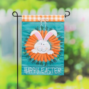 Evergreen Carrot Wreath Garden Applique Flag- 12.5 x 18 Inches Outdoor Decor for Homes and Gardens - 1 of 4