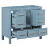NicBex 35.5" Bathroom Storage Cabinet without Sink, Bathroom Vanity, 5 Spacious Drawers and 1 Soft-closing Cabinet Door for Bathroom, Blue - 4 of 4