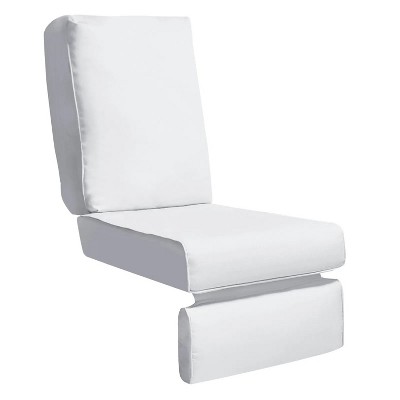 White Indoor Outdoor Recliner Replacement Cushion; Patio Furniture Chair Sofa Washable Cushion Deep Seat