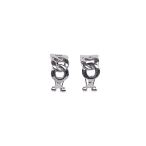 Slickblue Women's Jewelry, Gold or Silver Small Chain Link Hinged Hoop Earrings, 0.5", Stylish Accent - 1 of 3